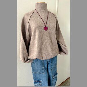 ZARA  oversized turtle neck sweater  cocoa brown